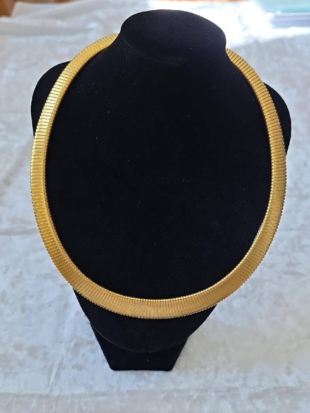 Mid-century Gold Tone Collar Necklace